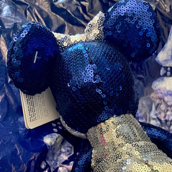 Disney Parks Disneyland 60th Birthday Diamond Anniversary Sequin Minnie Mouse - Picture 5 of 13